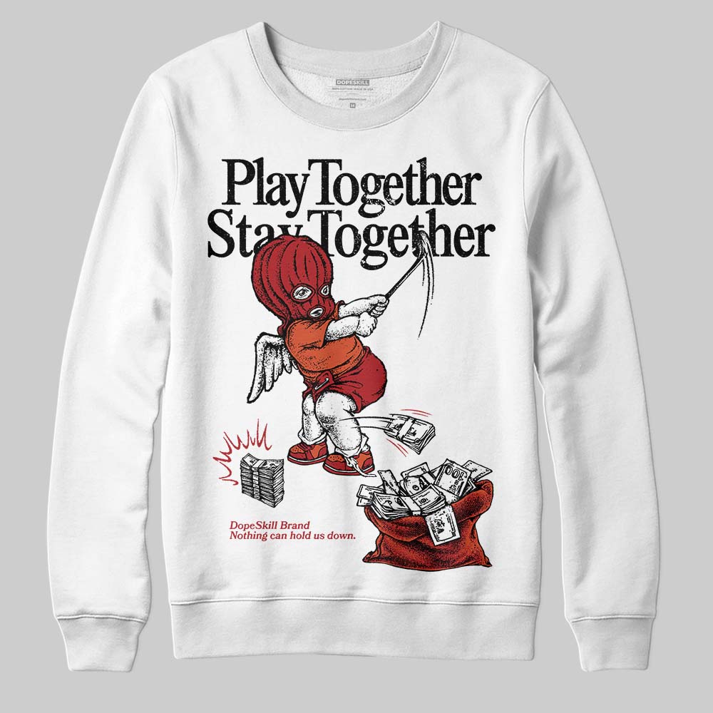 Nigel Sylvester x Air Jordan 4 ‘Brick by Brick’ DopeSkill Sweatshirt Play together, Stay together Graphic Streetwear - White