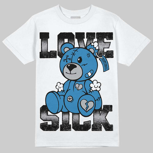 Jordan 3 Retro OG Rare Air DopeSkill T-Shirt Love Sick Graphic Streetwear - White 
