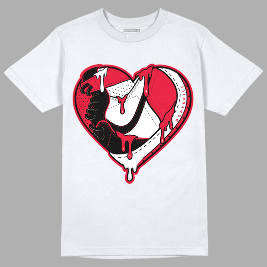 AJ 1 Low Bred Toe DopeSkill T-Shirt Heart AJ 1 Graphic