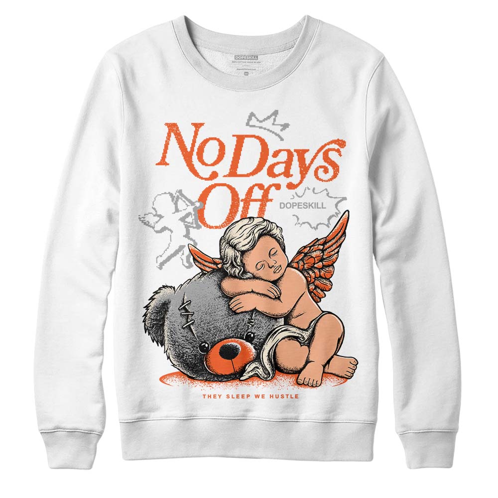 Jordan 3 Georgia Peach DopeSkill Sweatshirt New No Days Off Graphic Streetwear - White