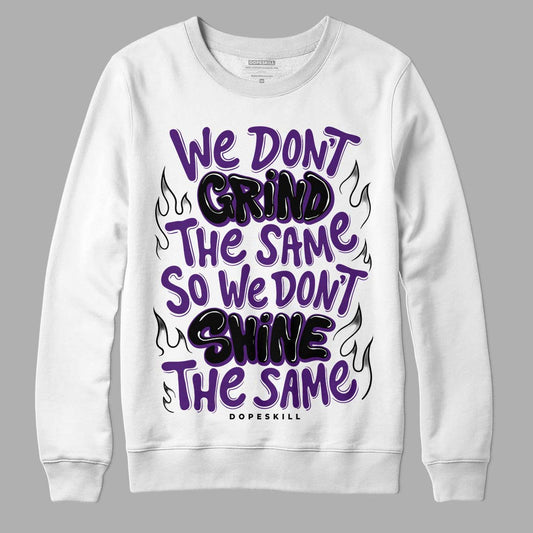 Jordan 12 “Field Purple” DopeSkill Sweatshirt Grind Shine Graphic Streetwear - White