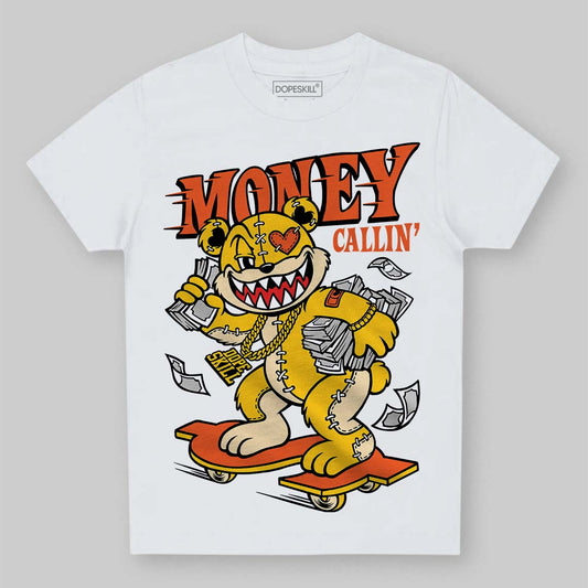 Yellow Sneakers DopeSkill Toddler Kids T-shirt Money Callin' Graphic Streetwear - White