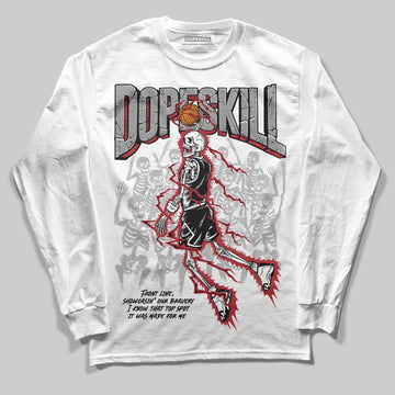 Jordan 14 Retro ‘Black Toe’ DopeSkill Long Sleeve T-Shirt Thunder Dunk Graphic Streetwear - White