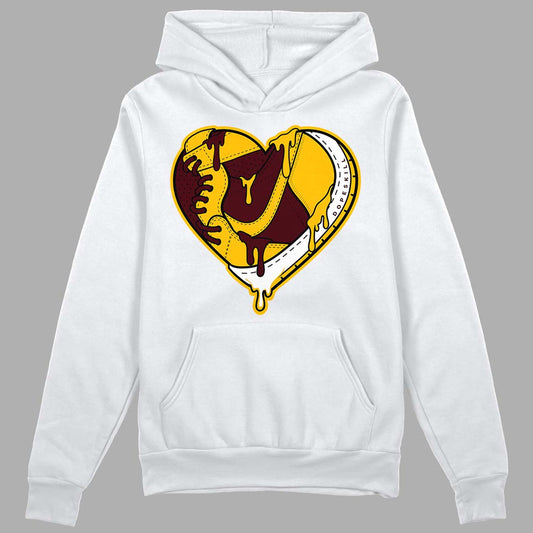 Dunk Yellow Bordeaux DopeSkill Hoodie Sweatshirt Heart Jordan Graphic Streetwear - White