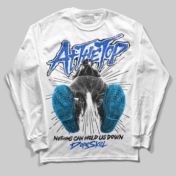 Royal Blue Sneakers DopeSkill Long Sleeve T-Shirt Nothing Can Hold US Down Graphic Streetwear - White