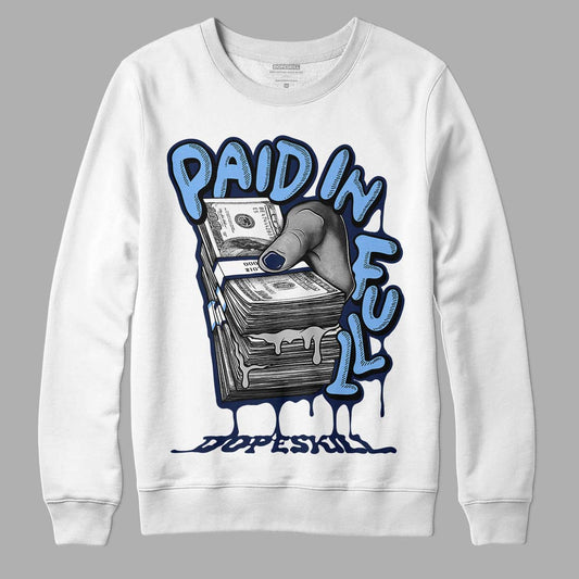 Jordan 5 Midnight Navy DopeSkill Sweatshirt Paid In Full Graphic Streetwear