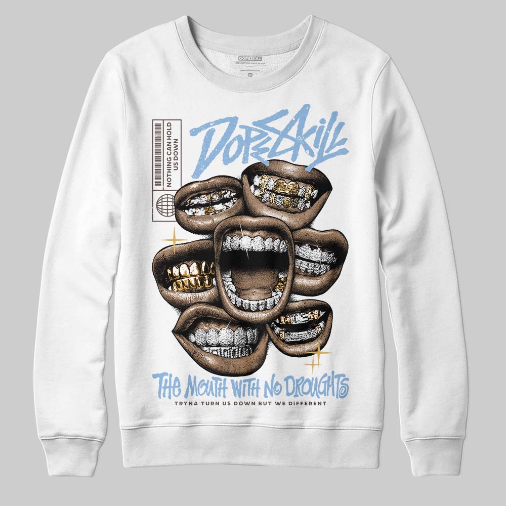 Adidas Handball Spezial ‘Light Blue’ DopeSkill Sweatshirt The Mouth With No Droughts Graphic Streetwear - White
