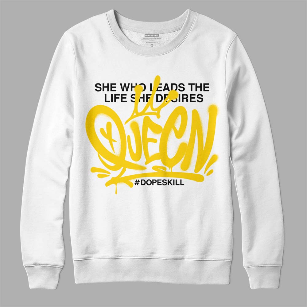 Jordan 6 “Yellow Ochre” DopeSkill Sweatshirt Queen Graphic Streetwear - White