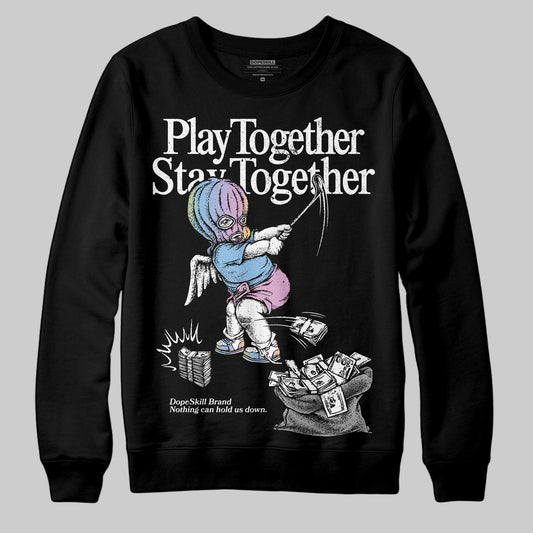 Jordan 5 “Year of the Snake” DopeSkill Sweatshirt Play together, Stay together Graphic Streetwear - Black