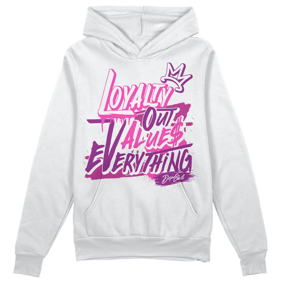 Jordan 4 GS “Hyper Violet” DopeSkill Hoodie Sweatshirt LOVE Graphic Streetwear - WHite 