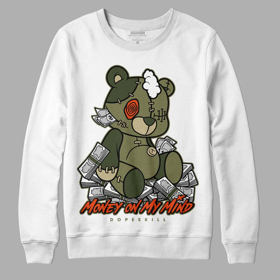 Olive Sneakers DopeSkill Sweatshirt MOMM Bear Graphic Streetwear - White