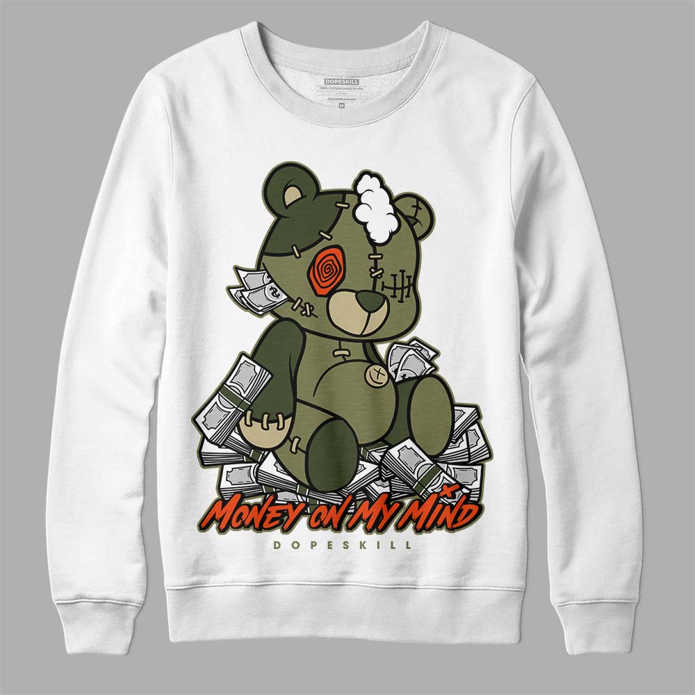 Olive Sneakers DopeSkill Sweatshirt MOMM Bear Graphic Streetwear - White