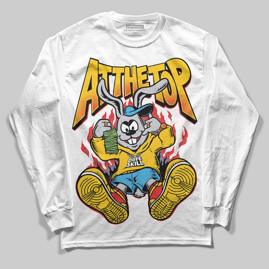 Yellow Sneakers DopeSkill Long Sleeve T-Shirt At The Top Graphic Streetwear - White