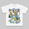 Jordan 11 Retro Gamma Blue (2025) DopeSkill Toddler Kids T-shirt No Risk No Story Graphic Streetwear - White 
