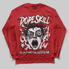 Red Sneakers DopeSkill Long Sleeve T-Shirt Root of Evil Graphic Streetwear - red
