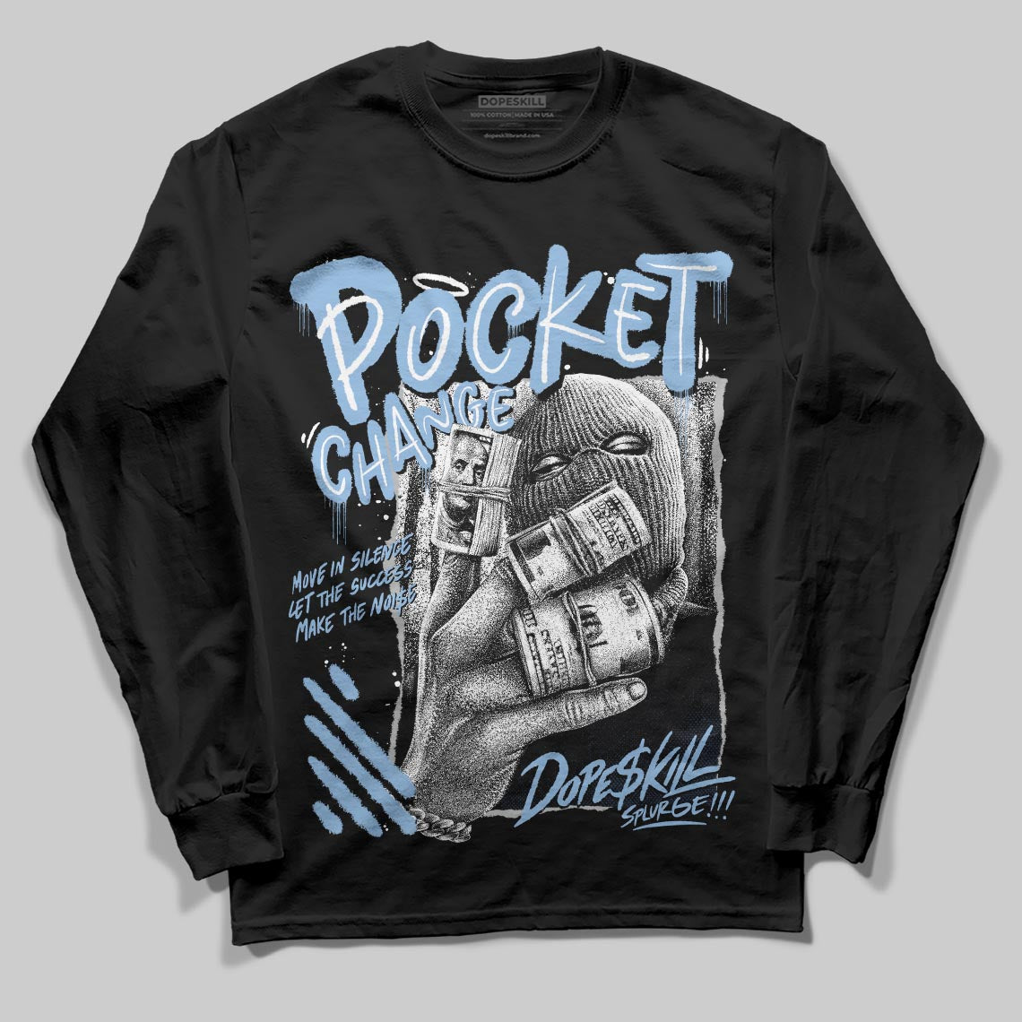 Asics Gel-Cumulus 16 Wash/Independence Blue DopeSkill Long Sleeve T-Shirt Pocket Change Graphic Streetwear - Black
