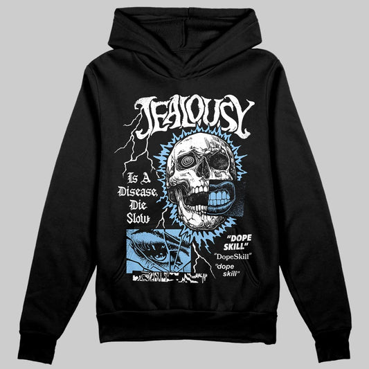 University Blue Sneakers DopeSkill Hoodie Sweatshirt Jealousy Graphic Streetwear - Black