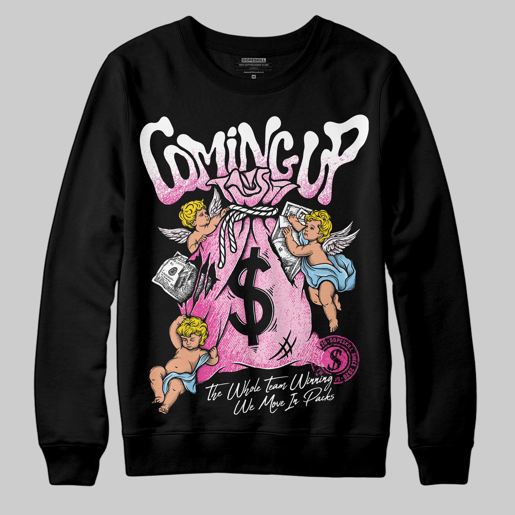 Jordan 6 “Doernbecher” DopeSkill Sweatshirt Money Bag Coming Up Graphic Streetwear - Black