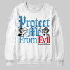 Jordan 3 Retro OG Rare Air DopeSkill Sweatshirt Protect Me From Evil Graphic Streetwear - White
