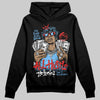 University Blue Sneakers DopeSkill Hoodie All Hustle No Luck Graphic Streetwear - black