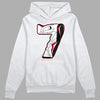 Jordan 7 Retro Cardinal DopeSkill Hoodie Sweatshirt No.7 Graphic Streetwear - White 