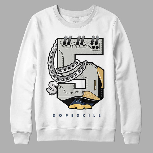 A Ma Maniere x Jordan 5 Dawn “Photon Dust” DopeSkill Sweatshirt No.5 Graphic Streetwear - White