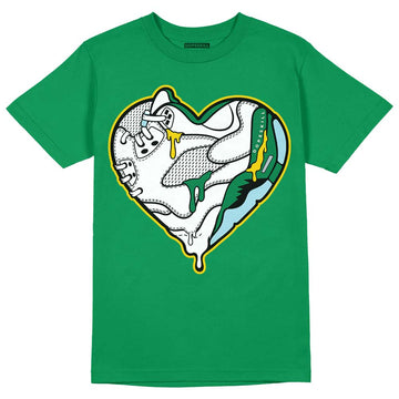 Jordan 5 “Lucky Green” DopeSkill Green T-shirt Heart Jordan 5 Graphic Streetwear 