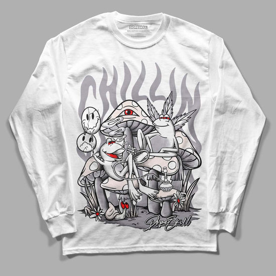 Jordan 2 Cement Grey DopeSkill Long Sleeve T-Shirt Chillin Graphic Streetwear - White