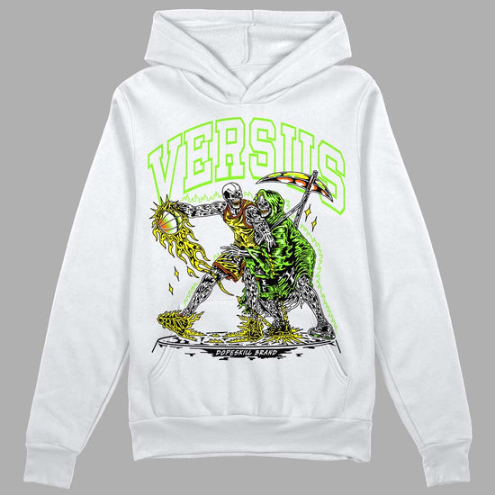 Neon Green Sneakers DopeSkill Hoodie Sweatshirt VERSUS Graphic Streetwear - White