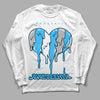 Jordan 2 Low "University Blue" DopeSkill Long Sleeve T-Shirt Juneteenth Heart Graphic Streetwear - White