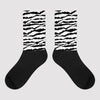 Jordan 1 High OG “Black/White” DopeSkill Sublimated Socks Abstract Tiger Graphic Streetwear 