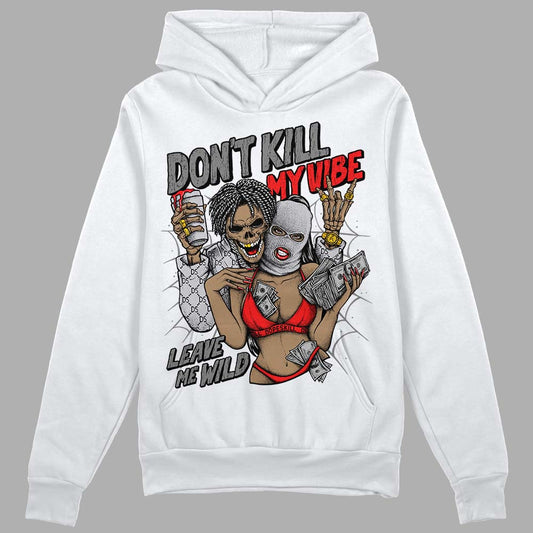 Grey Sneakers DopeSkill Hoodie Sweatshirt Don't Kill My Vibe Graphic Streetwear - White 