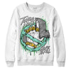 Jordan 1 High OG Green Glow DopeSkill Sweatshirt Takin No L's Graphic Streetwear - White