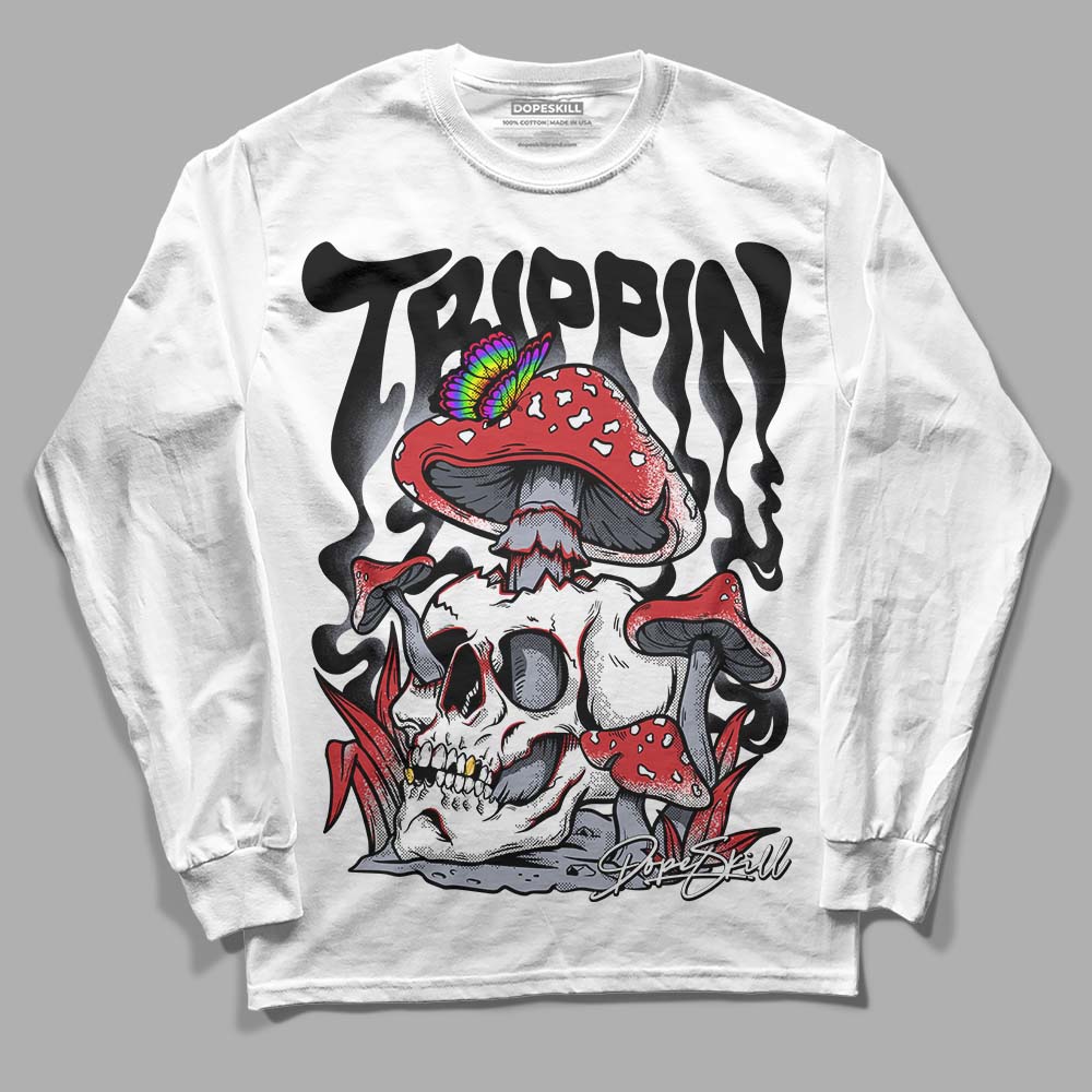 Jordan 4 “Bred Reimagined” DopeSkill Long Sleeve T-Shirt Trippin Graphic Streetwear - White