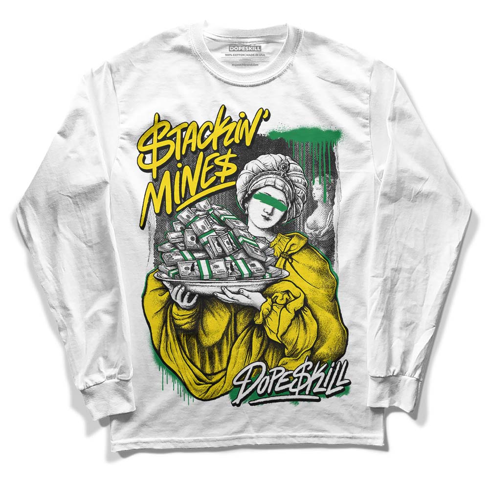 Dunk Low Reverse Brazil DopeSkill Long Sleeve T-Shirt Stackin Mines Graphic Streetwear - White