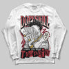 Jordan 4 “Sierra Red" DopeSkill Long Sleeve T-Shirt Sorry I've Been Trappin Graphic Streetwear - White