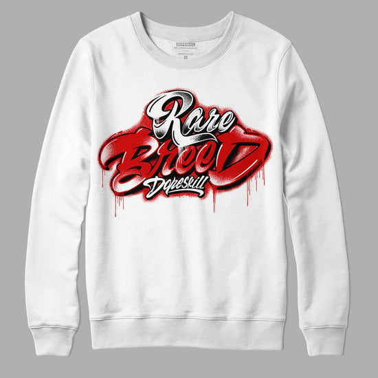 Jordan 1 Retro Low "Black Toe" DopeSkill Sweatshirt Rare Breed Type Graphic Streetwear - White