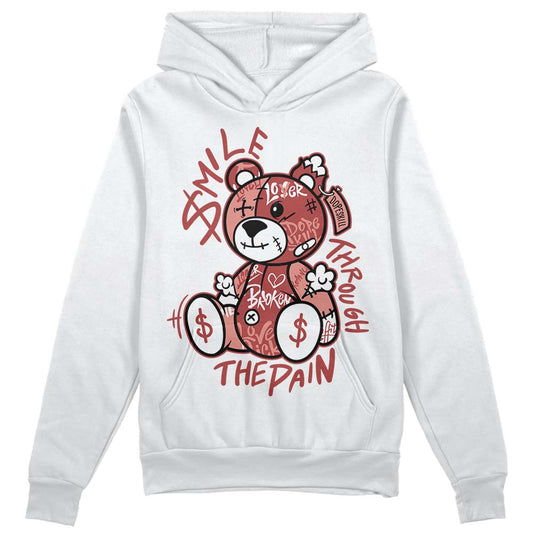 Jordan 13 “Dune Red” DopeSkill Hoodie Sweatshirt Smile Through The Pain Graphic Streetwear - WHite