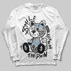 Jordan 10 OG “Steel” DopeSkill Long Sleeve T-Shirt Smile Through The Pain Graphic Streetwear - White