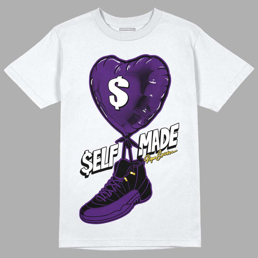 Jordan 12 “Field Purple” DopeSkill T-Shirt Self Made Graphic Streetwear - White