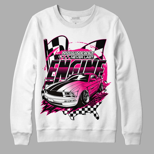 Jordan 1 Low GS “Fierce Pink” Dopeskill Sweatshirt ENGINE Tshirt Graphic Streetwear - White