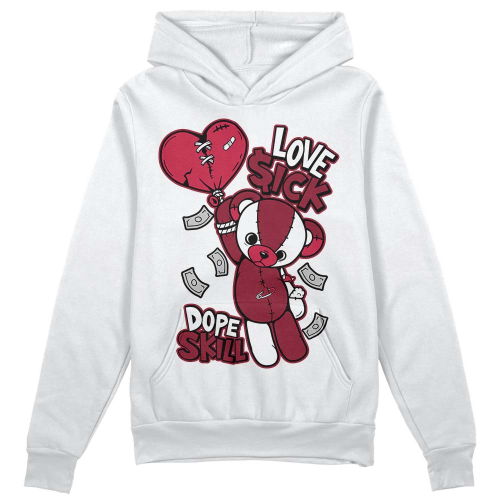 Jordan 1 Retro High '85 OG Metallic Burgundy DopeSkill Hoodie Sweatshirt Love Sick Graphic Streetwear - White