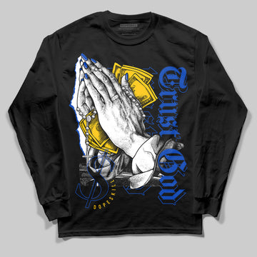 Jordan 14 “Laney” DopeSkill Long Sleeve T-Shirt Trust God Graphic Streetwear - Black