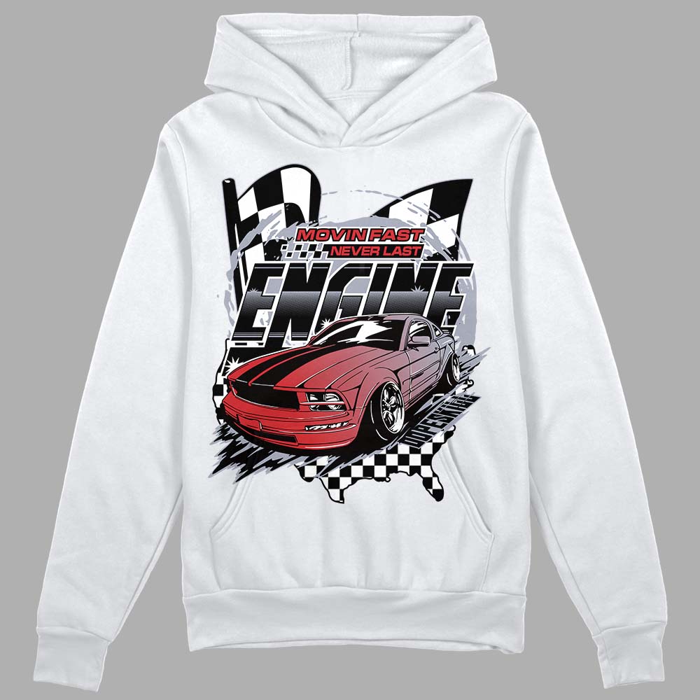 Jordan 4 “Bred Reimagined” DopeSkill Hoodie Sweatshirt ENGINE Tshirt Graphic Streetwear - White