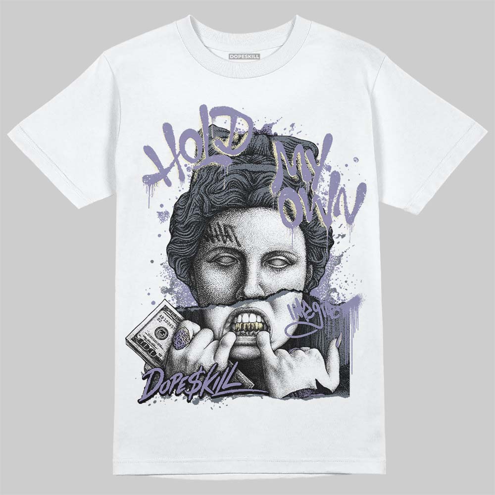 Jordan 5 Retro Low Indigo Haze DopeSkill T-Shirt Hold My Own Graphic Streetwear - White 