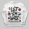 Jordan 4 “Black Cat” (2025) DopeSkill Long Sleeve T-Shirt Let 'em Hate Graphic Streetwear - White