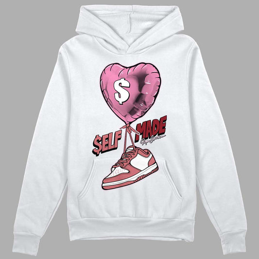 Valentine's Day Collection DopeSkill Hoodie Sweatshirt Self Made Graphic Streetwear - White 