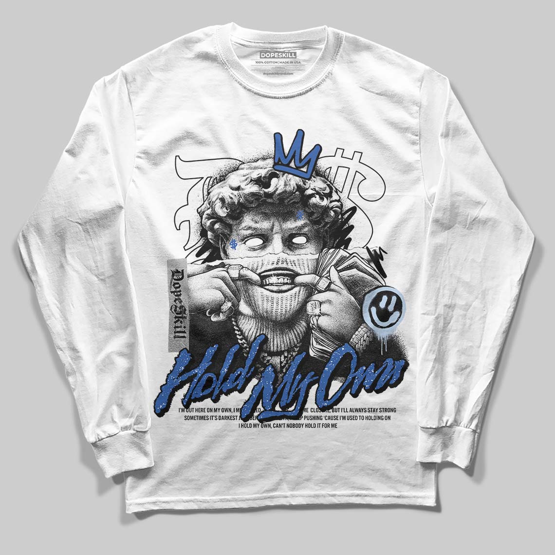 Awake NY x Jordan 5 Retro 'Black Racer Blue' DopeSkill Long Sleeve T-Shirt In My Way Graphic Streetwear - White 