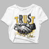 Yellow Sneakers DopeSkill Women's Crop Top Trust No One Graphic Streetwear - White 