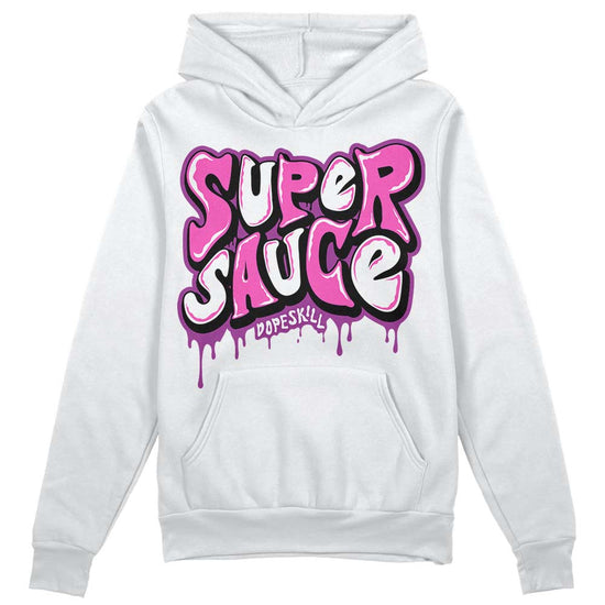 Jordan 4 GS “Hyper Violet” DopeSkill Hoodie Sweatshirt Super Sauce Graphic Streetwear - White